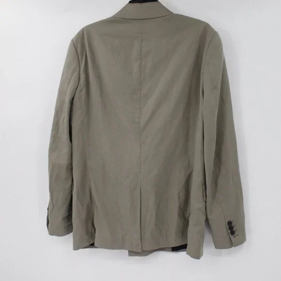 All Saints Blazer Mens 36 Ren‎ Double Breasted Six Button Wool Blend peak lapel